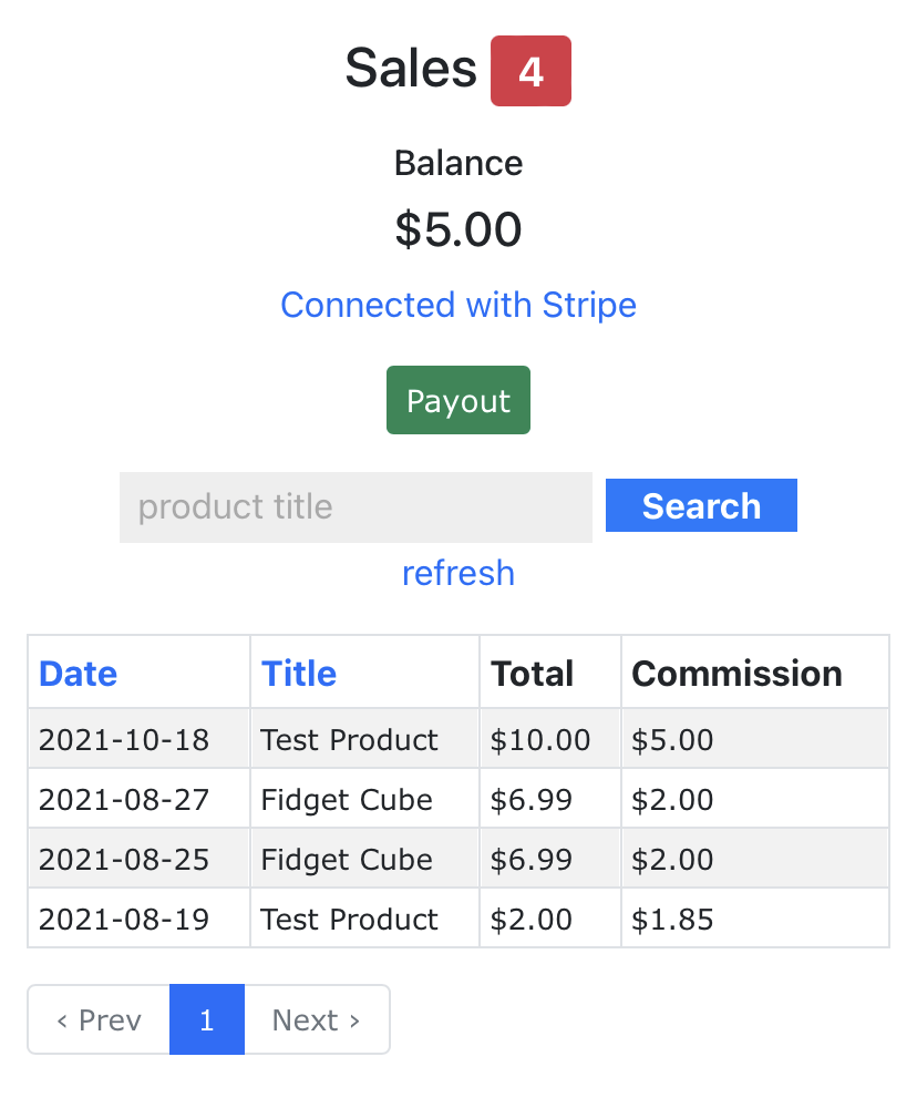 My sales